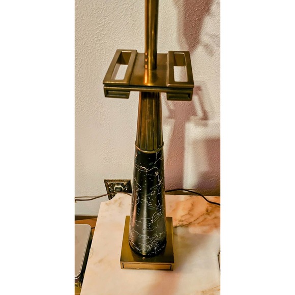 Tommi Parzinger Stiffel Table Lamps Paint Design Attributed to Jackson Pollock - Picture 7 of 10